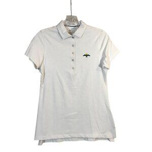 Peter Millar White Performance Polo Shirt UPF 50+ Sun Protection Womens XS Logo